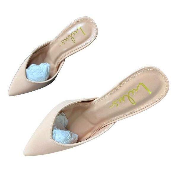 NEW Lulus Frae Naked Hazelnut Natural Pointed Toe Mules Size 6 Stiletto Heel main image 2